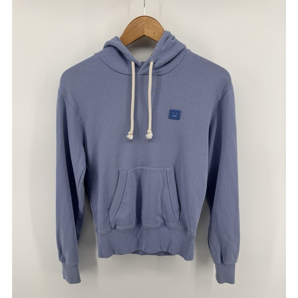 Acne Studios Face Patch Hoodie Sweatshirt Sz XXS Organic Cotton Oversized $390